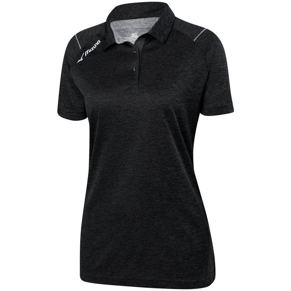 Womens Mizuno Volleyball Polo Black Philippines (GCRDYW064)